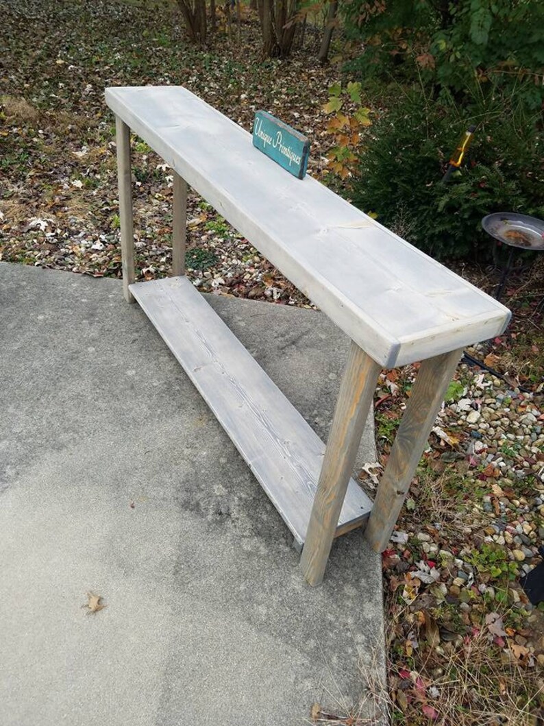 RUSTIC CONSOLE TABLE Sofa Entryway Entry Hall Large Reclaimed | Etsy
