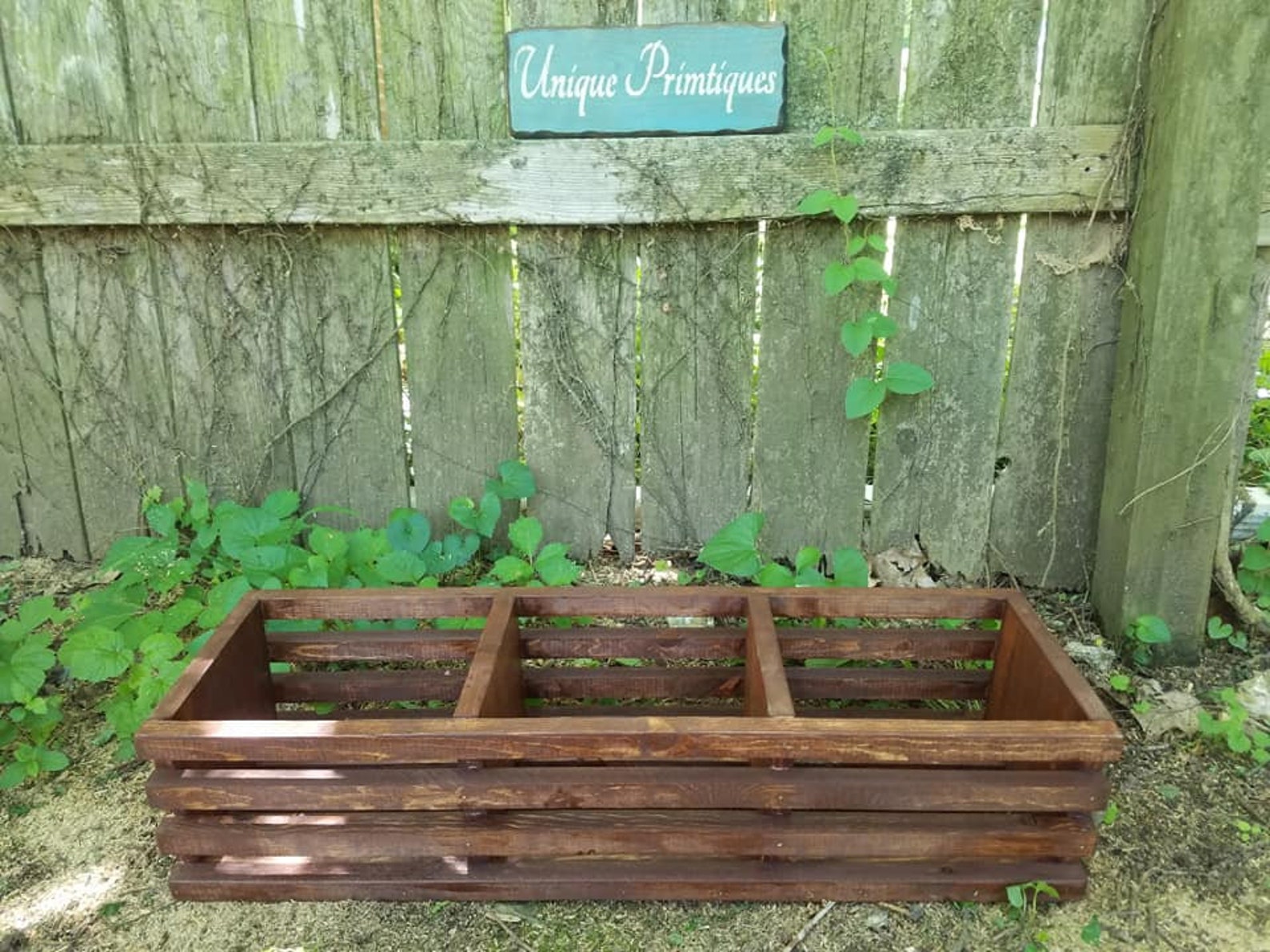 RUSTIC FARMHOUSE CRATE W/dividers Large Reclaimed Wood Farm | Etsy