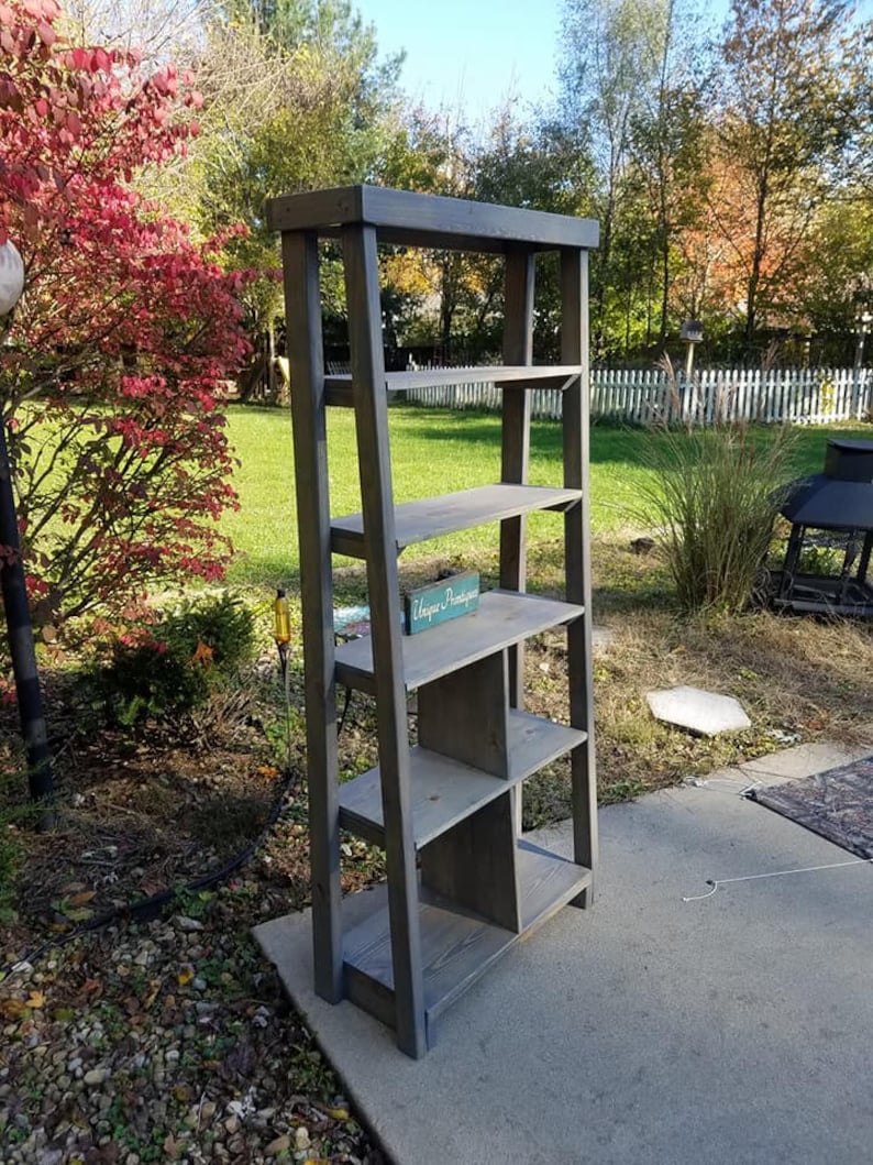 Reclaimed Wood TALL Bookshelf Book Shelf Shelving Storage Etsy