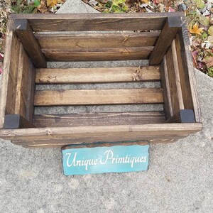FARMHOUSE CRATE Rustic Reclaimed Wood Dark Walnut Farm House Wall Shelf ...