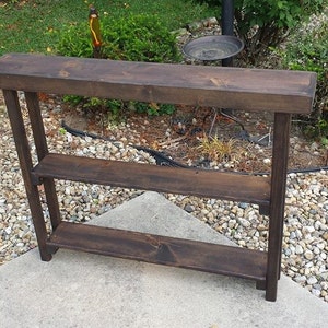 Unique Primtiques Dark Walnut Stained Sofa Console Entry Hall Accent ...