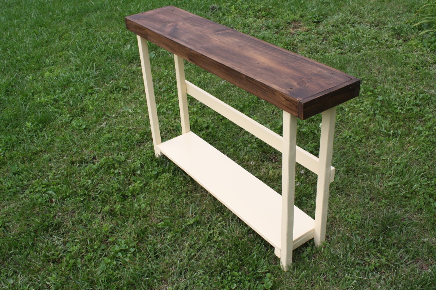 CONSOLE Sofa TABLE Rustic Entryway Accent Unique Primtiques | Etsy
