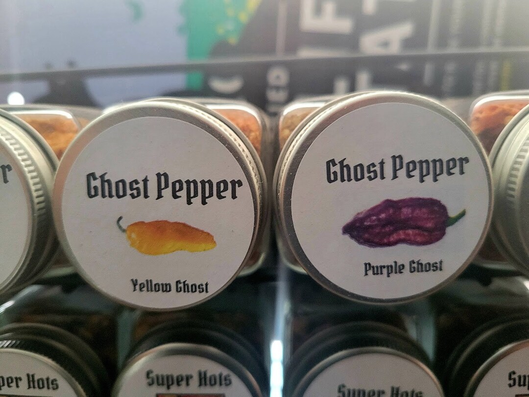 GHOST PEPPER SEASONING Large 4 Oz Glass Jar Carolina Reaper Etsy