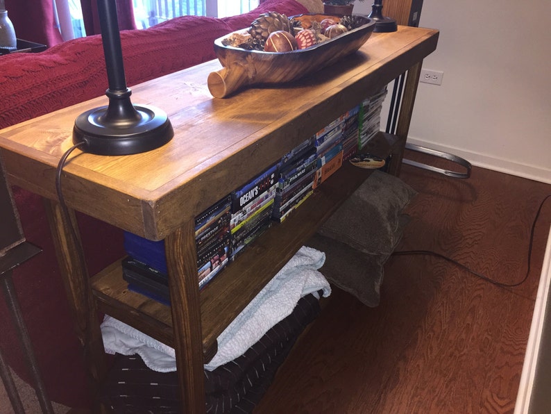 RUSTIC SOFA TABLE Etsy