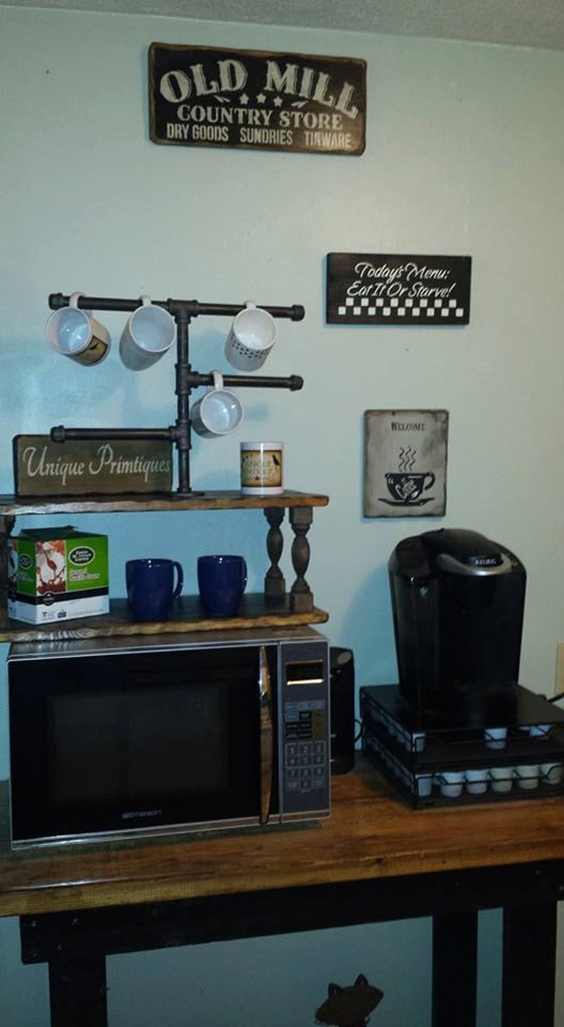 INDUSTRIAL Pipe Metal Coffee Mug Holder Home Office Business Etsy