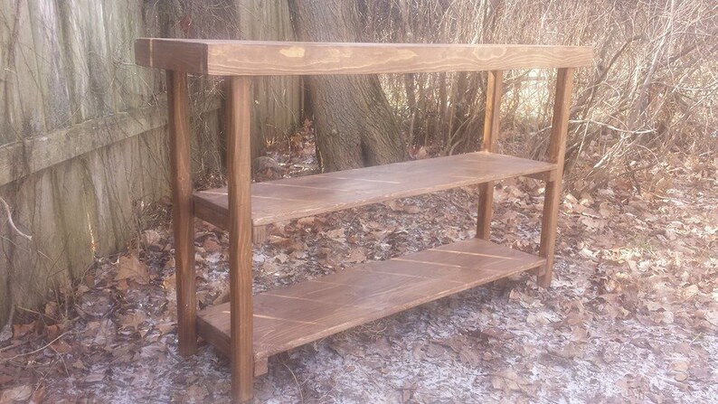 CONSOLE TABLE Rustic Sofa BOOKCASE Entryway Hall Accent | Etsy