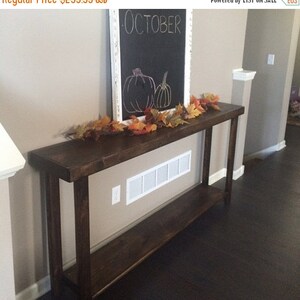 RUSTIC CONSOLE TABLE Sofa Entryway Entry Hall Large Long Reclaimed Wood ...