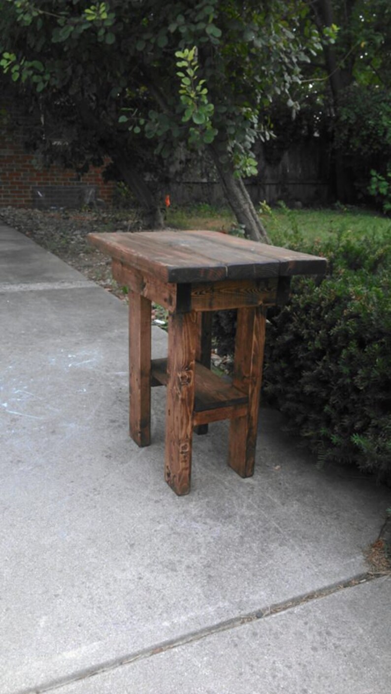 RUSTIC FARMHOUSE TABLE End Side Nightstand Plant Stand - Etsy