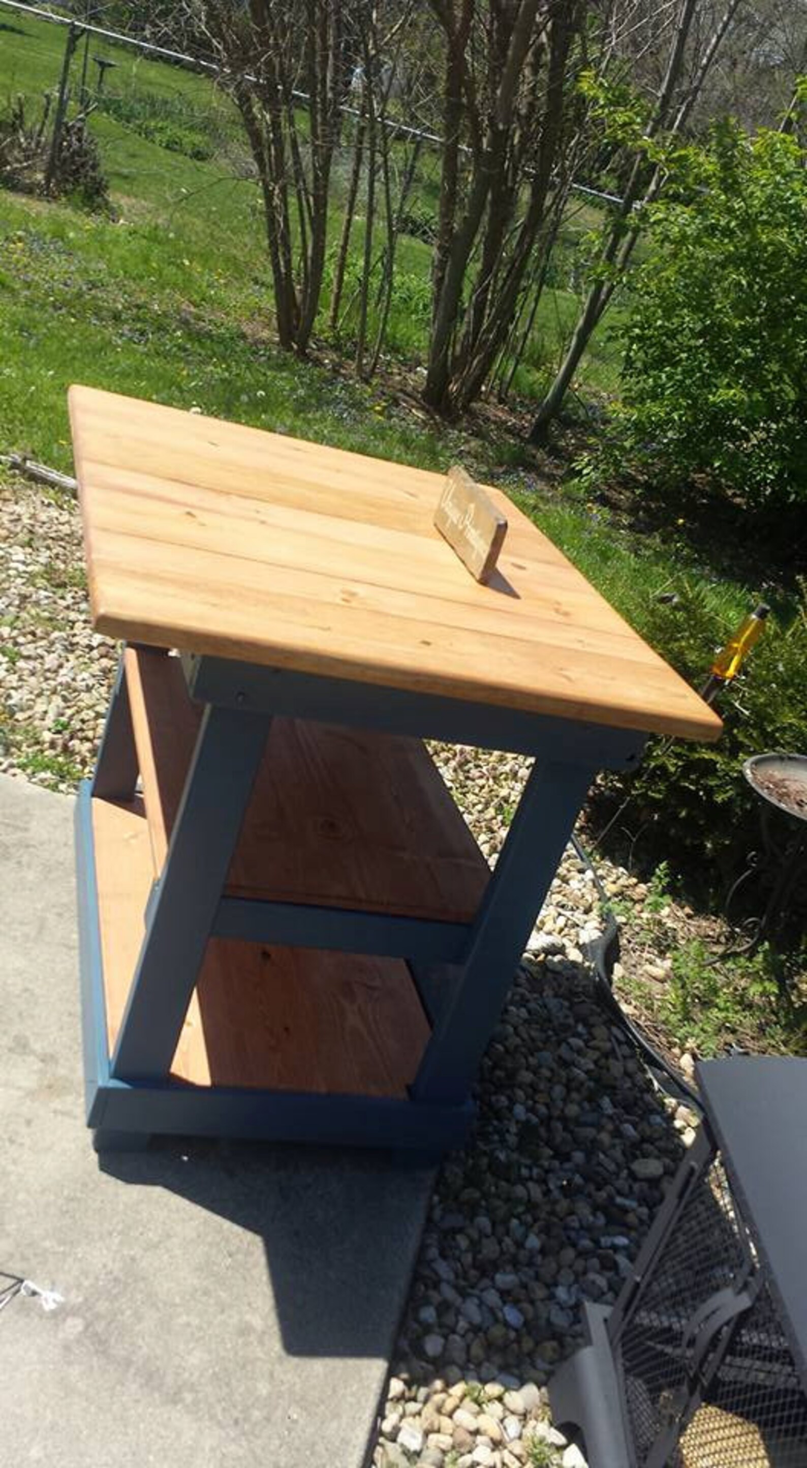 Rustic KITCHEN ISLAND BAR Multi Functional Tall Table Valspar | Etsy