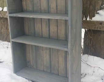 RUSTIC FARMHOUSE BOOKCASE Farm House Country Cabin Shelving Reclaimed Wood Book Shelf Bedroom Tv Stand Console Home Decor Stackable Unique