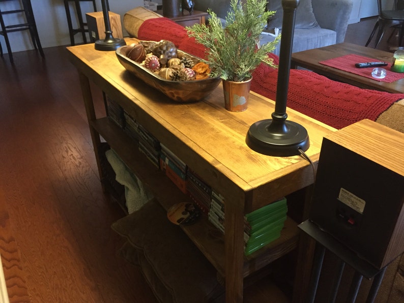 RUSTIC SOFA TABLE Etsy