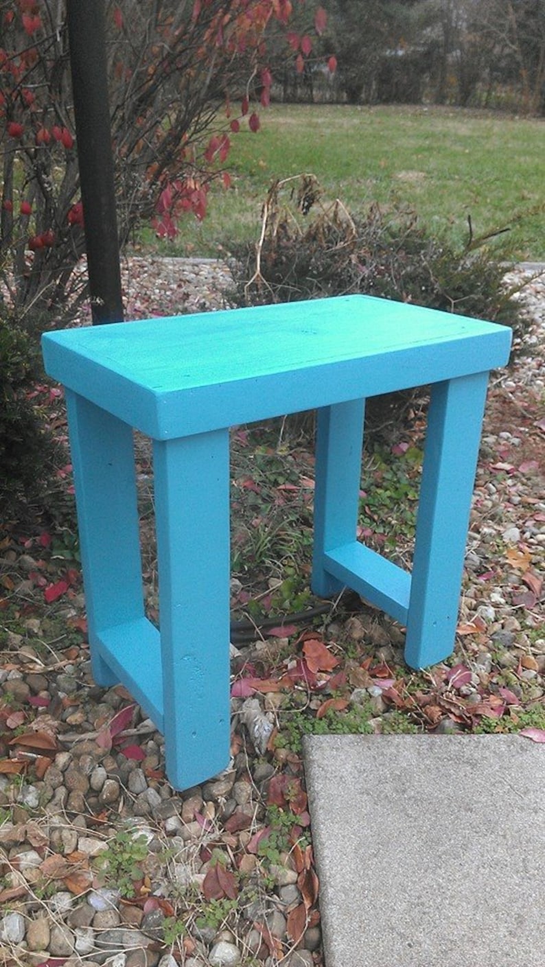 Beautiful Primitive Light Weight Mountain Blue Framed Bench Etsy