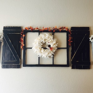 Rustic Wood SINGLE Shutter Weathered Wood Wall Hanging Shabby Chic Wedding Cake Wooden Backdrop Centerpiece Custom Sizes Colors