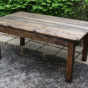 LAKESIDE CABIN FARMHOUSE Kitchen Table Large Primitive Rustic 44x72x31h Farm House Dining Wedding Table Custom Sizes Colors Unique