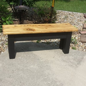 RUSTIC FARMHOUSE BENCH Farm House Indoor Outdoor Kitchen Dining Porch ...