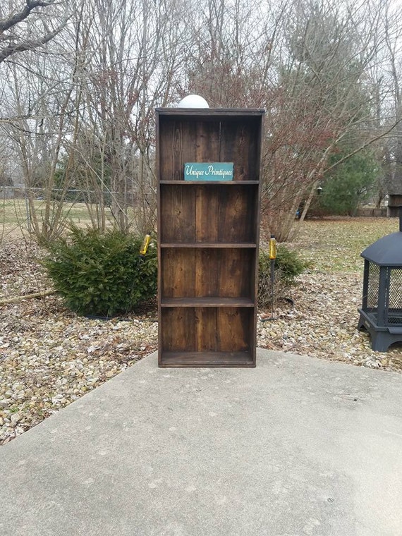 Large dark wood bookcase online