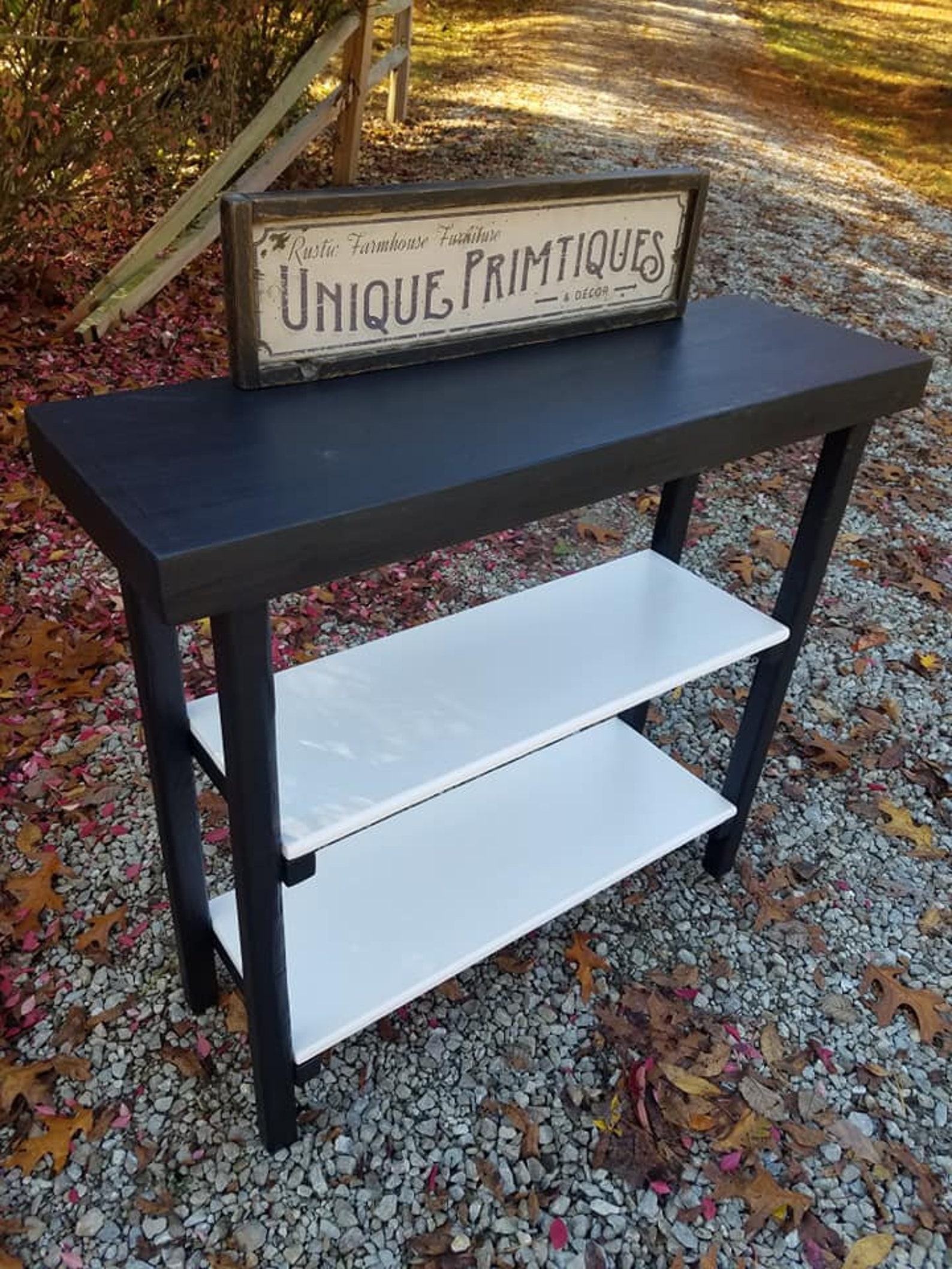 Rustic Reclaimed Wood SOFA Console Accent Hall Wooden Table Etsy