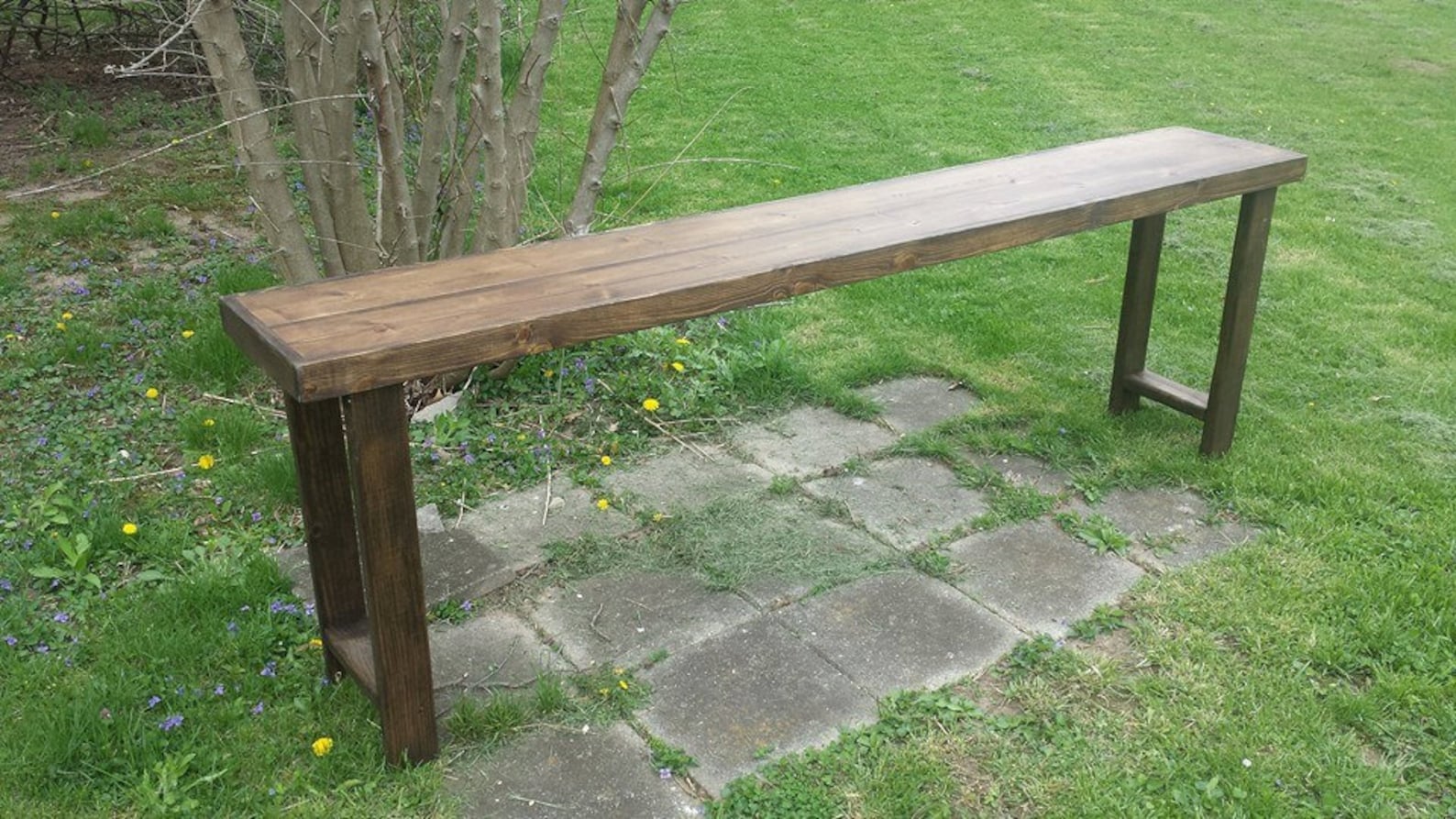 RUSTIC SOFA BAR Console Entryway Entry Large Long Hall Tall Table ...