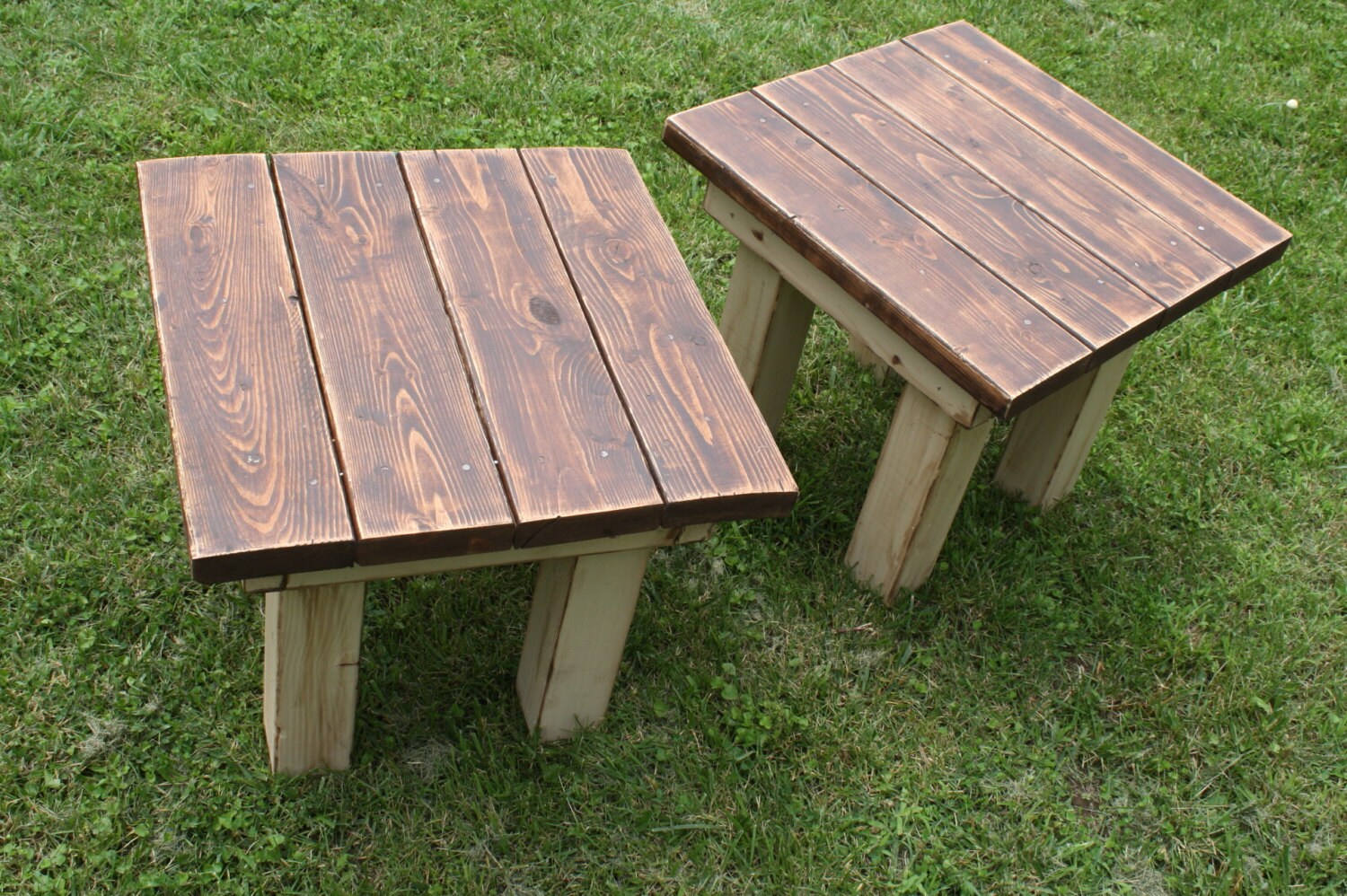 RUSTIC FARMHOUSE End TABLE Farm House Reclaimed Wood American Etsy