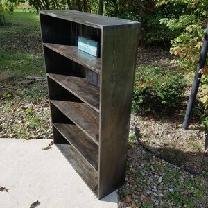 Rustic Wood Bookcase Shelf Reclaimed Barn Wood Look Primitive Book ...