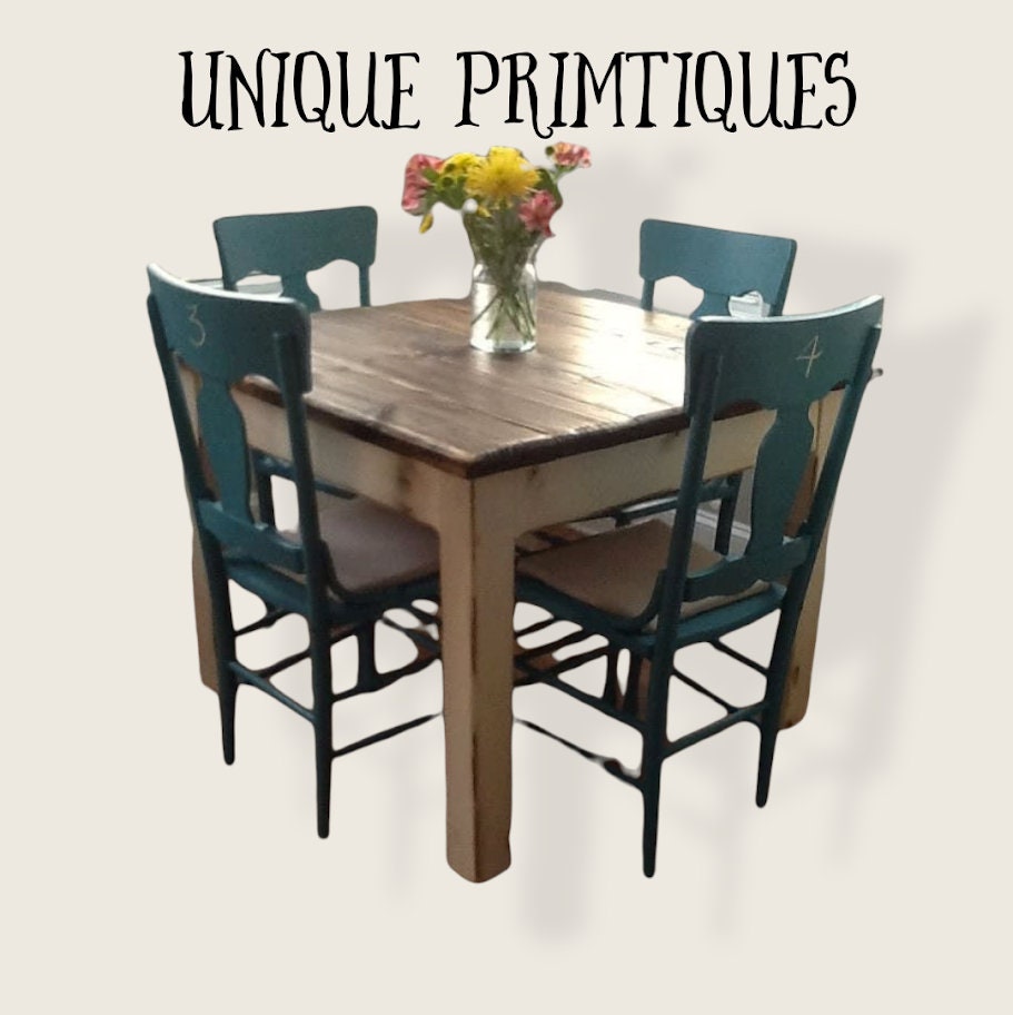 RUSTIC FARMHOUSE TABLE Small Kitchen Dining Farm House - Etsy Canada