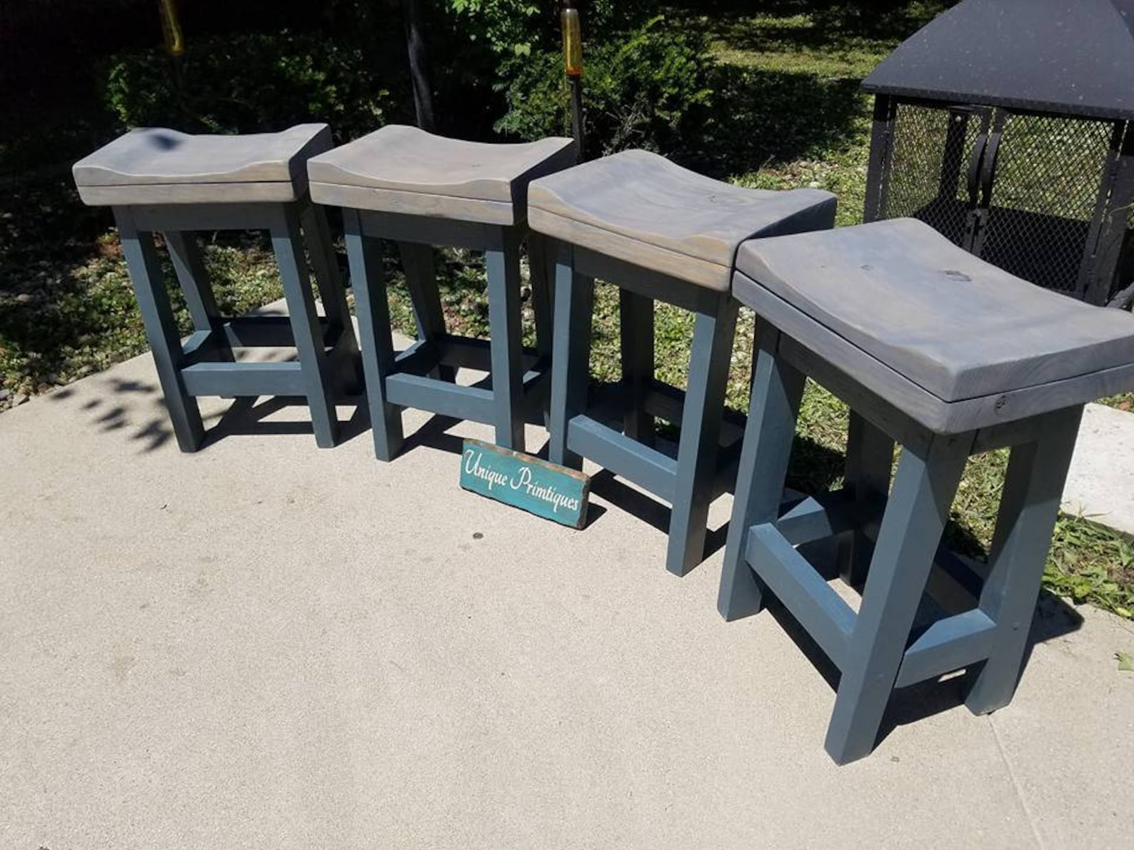 FARMHOUSE BAR STOOLS Lot of Eight Rustic Farm House Kitchen Etsy