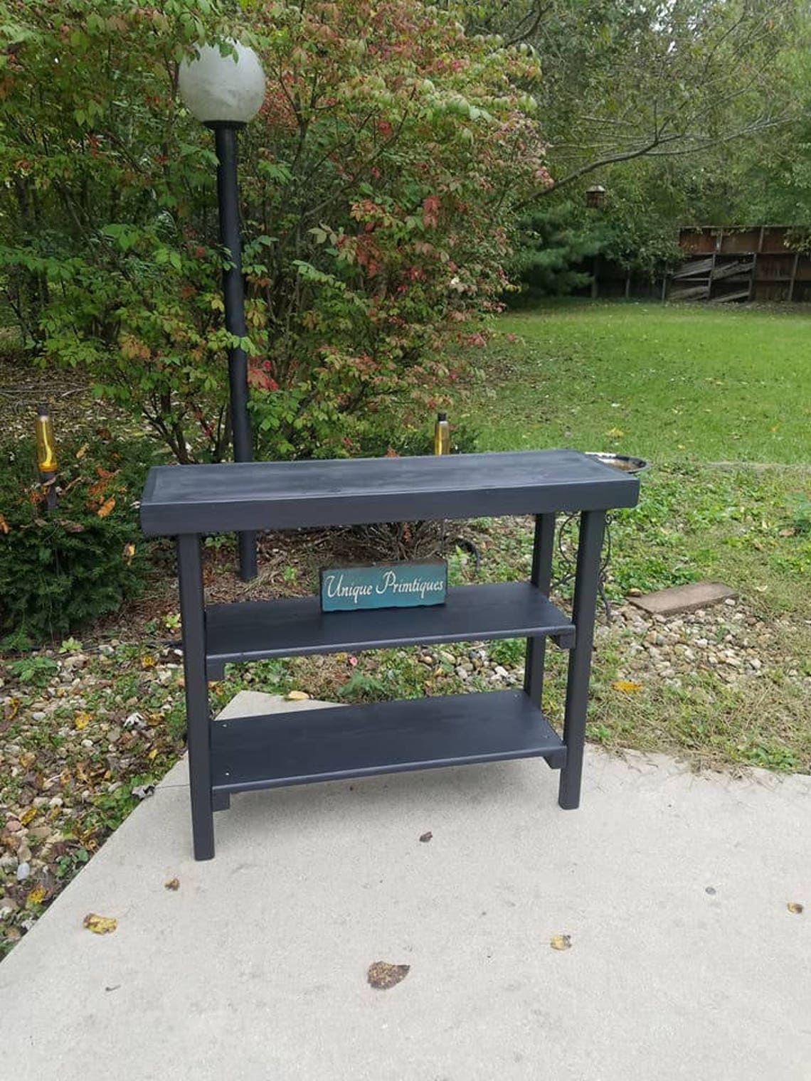 Rustic Reclaimed Wood SOFA Console Accent Hall Wooden Table Etsy