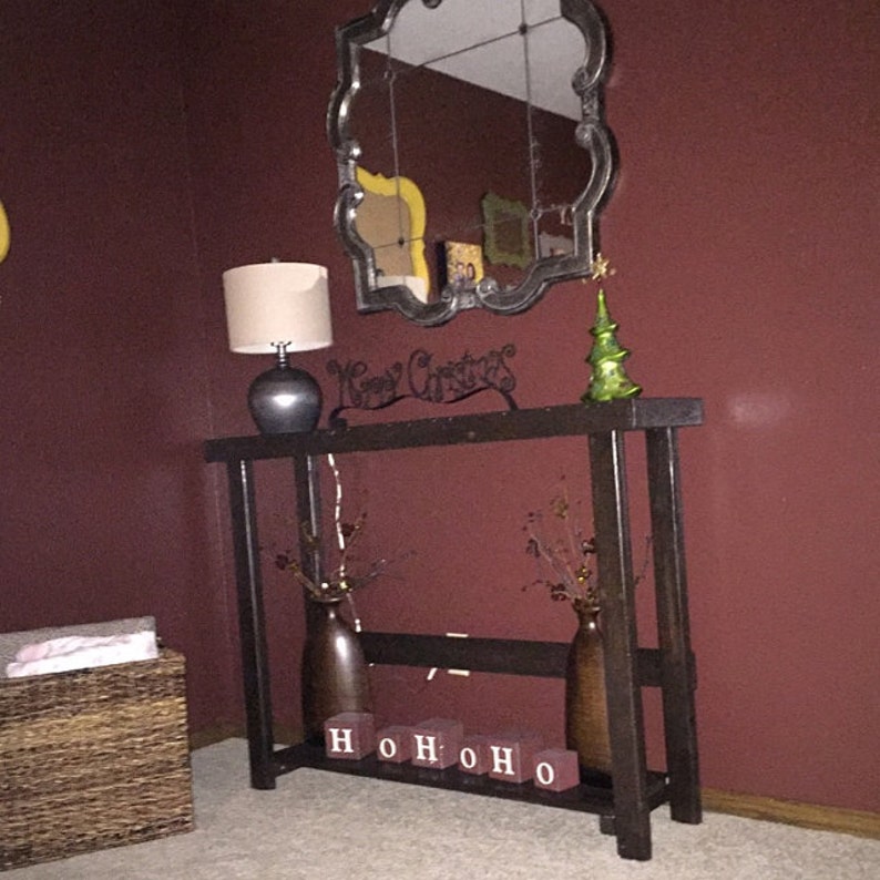 RUSTIC SOFA TABLE Accent Narrow Console Entryway Entry Hall Lamp Table ...