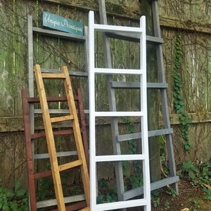 RUSTIC WOOD LADDER Home Decor Custom Sizes Colors Jewelry Display Quilt ...