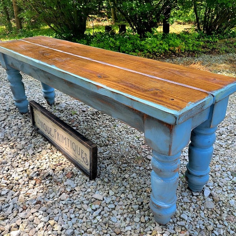 Rustic Wood Bench - Etsy