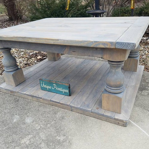 Balustrade Farmhouse Coffee Table Etsy