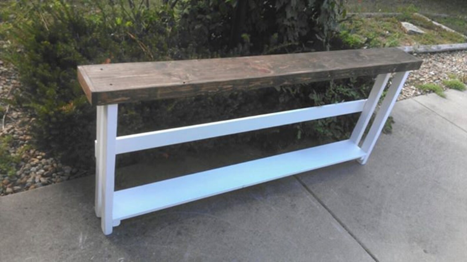 RUSTIC SOFA TABLE Narrow Console Entryway Entry Accent Hall Large Long ...