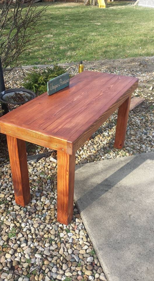 RUSTIC FARM DESK Table Small Country Kitchen Island Reclaimed | Etsy