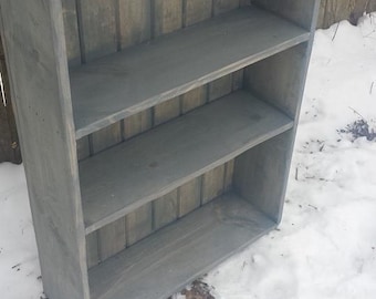 RUSTIC FARMHOUSE BOOKCASE Farm House Country Cabin Shelving Reclaimed Wood Book Shelf Bedroom Tv Stand Console Home Decor Stackable Unique