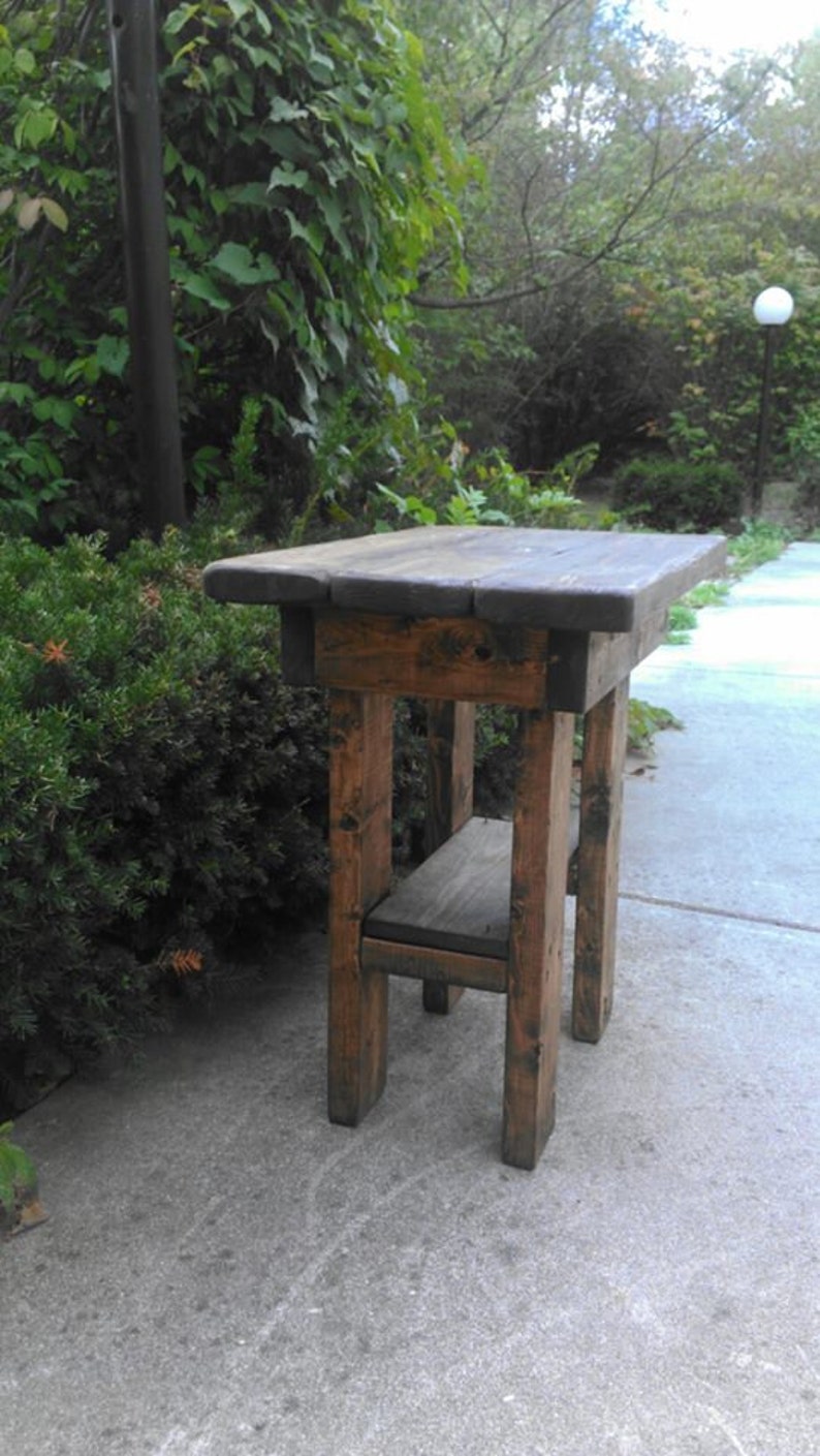 RUSTIC FARMHOUSE TABLE End Side Nightstand Plant Stand - Etsy