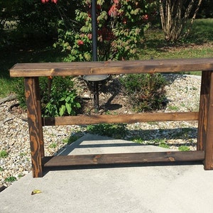 RUSTIC ENTRYWAY TABLE Entry Sofa Hall Console Accent Mud Room Dark ...