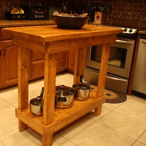 Unique Primtiques Multi Functional Tall Paprika Stained Table Kitchen ...