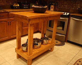 Unique Primtiques Multi Functional Tall Paprika Stained Table Kitchen Island Planter Craft Bench Custom Made Sizes Colors Upon Request