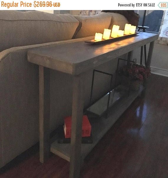 RUSTIC CONSOLE TABLE Sofa Entryway Entry Hall Accent Large | Etsy