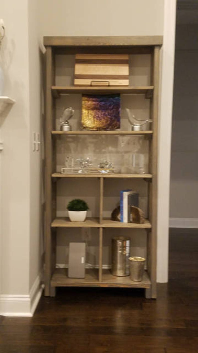 Reclaimed Wood TALL Bookshelf Book Shelf Shelving Storage Etsy