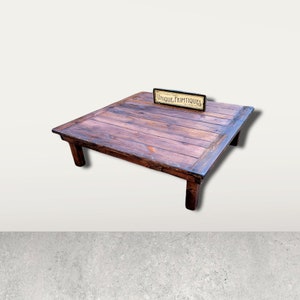 RUSTIC FARMHOUSE COFFEE Table Extra Large Square Farm House Country ...
