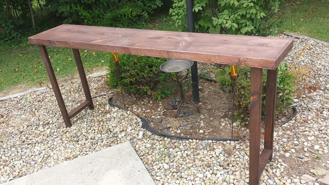 RUSTIC SOFA BAR Table Console Tall Large Long Entryway Entry Etsy