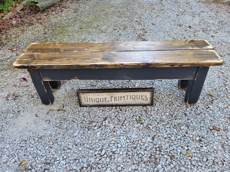 Farmhouse Kitchen Chairs Bench Rustic Ladder Back Malaysian Etsy