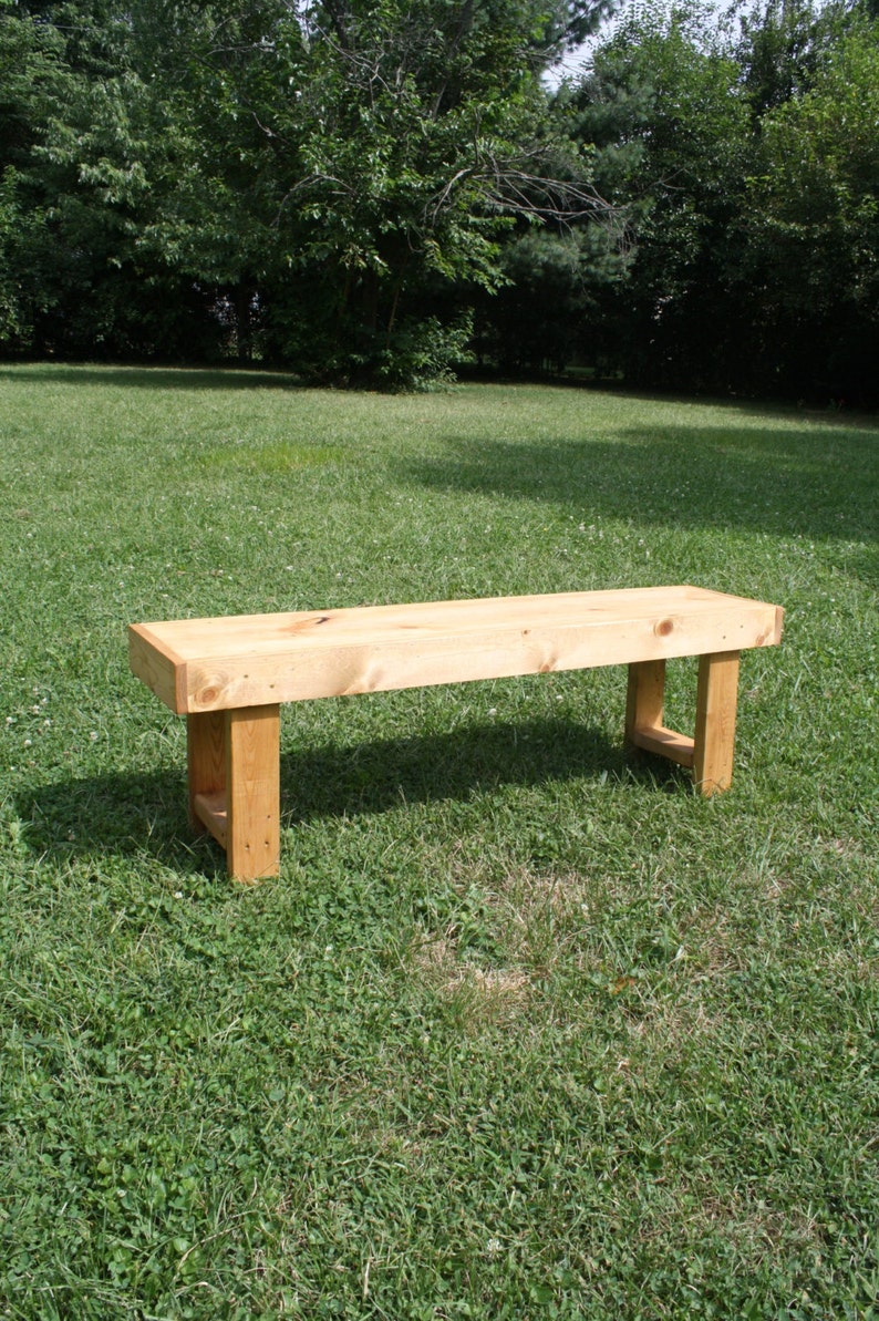 Beautiful Primitive Light Weight Golden Oak Framed Bench 12x54x18h Custom Sizes /& Colors Available Home Decor Garden Outdoor Patio