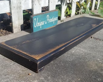 Rustic TABLE RISER Distressed Primitive Computer Monitor Printer Stand Desk TV Rise Centerpiece Decor Custom Sizes & Colors Unique Primtique