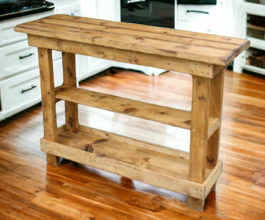 Unique Primtiques Multi Functional Tall Table Burnt Golden Oak Stained ...