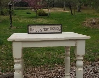 Rustic French Country FARMHOUSE Kitchen ISLAND Bar TABLE Wood Farm House Dining Reclaimed Salvaged Custom Sizes Colors Unique