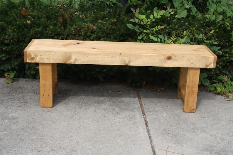 Beautiful Primitive Light Weight Golden Oak Framed Bench 12x54x18h Custom Sizes /& Colors Available Home Decor Garden Outdoor Patio