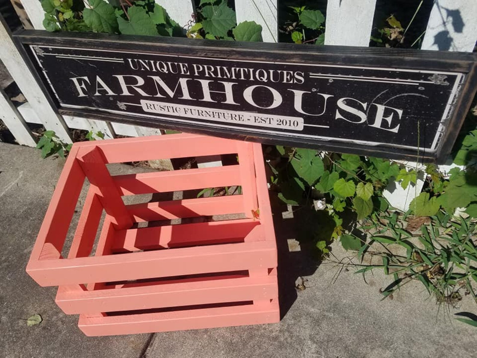 Rustic FARMHOUSE CRATES Large Wood CRATE Lot of Two Fruit Crates Wall ...