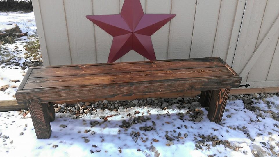 RUSTIC FARMHOUSE BENCH Farm House Indoor Outdoor Kitchen | Etsy